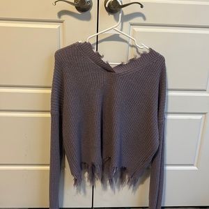 Women’s Purple “cropped” sweater-size Large